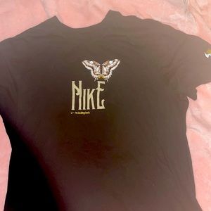 Black butterfly nike tee